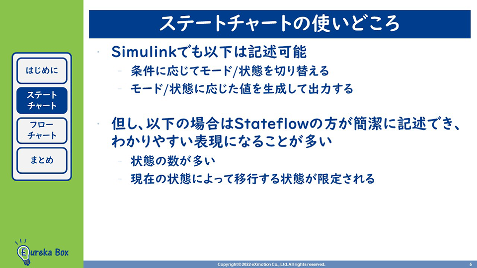 エンジニアの独学、オンライン学習　MBD　モデルベース開発　ステートチャートの使いどころ