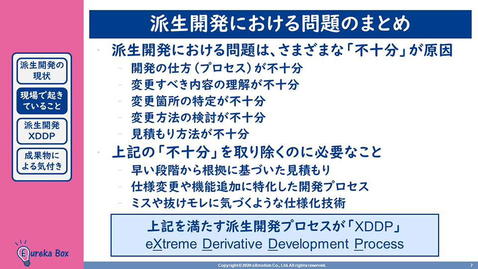 派生開発における問題のまとめ